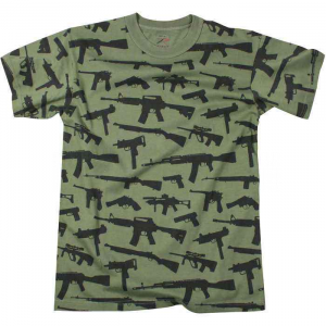 Футболка Rothco Vintage "Guns" T-Shirt Olive