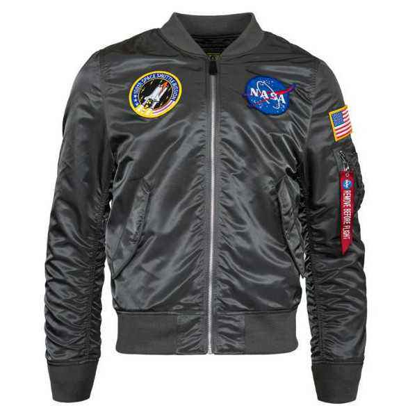 Куртка бомбер Alpha Industries L-2B Nasa Gunmetal