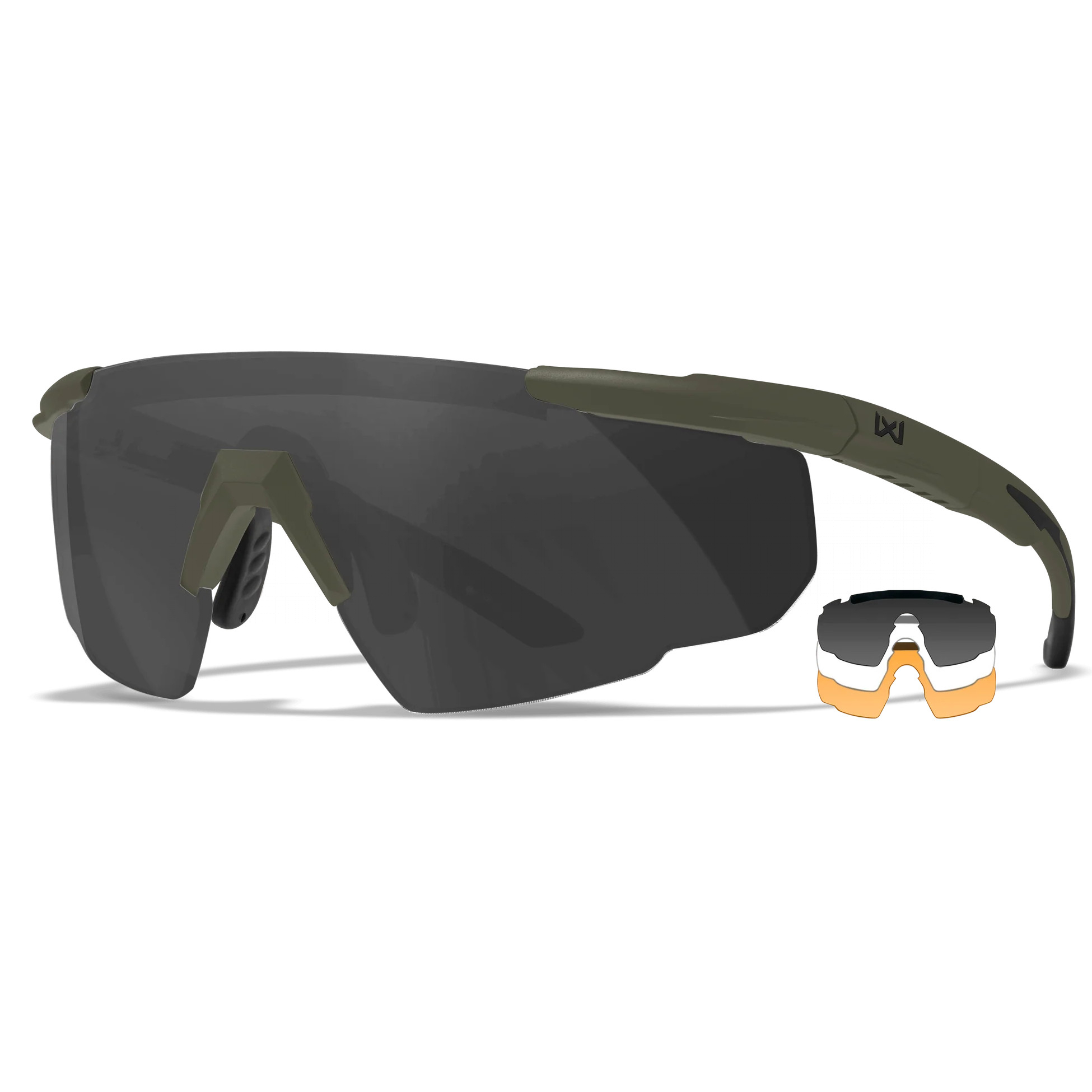 Баллистические очки Wiley-X Saber Advanced 308G - 3LS OD Зеленый Frame