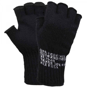Перчатки шерстяные без пальцев Rothco Fingerless Wool Gloves Black