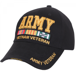 Бейсболка Rothco Delux "Army Vietnam Vet" Low Pro Cap Black