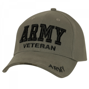 Бейсболка Rothco Deluxe Low Profile "Army Veteran" Cap Olive