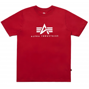 Футболка Alpha Industries "Basic Logo Tee" Red