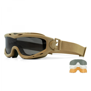 Очки тактические Wiley X SPEAR Grey/Clear/Light Rust Lens Tan Frame SP293T