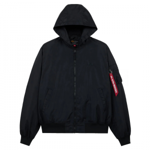 Куртка бомбер Alpha Industries Logo L-2B Hooded Hunter Flight Jacket Black