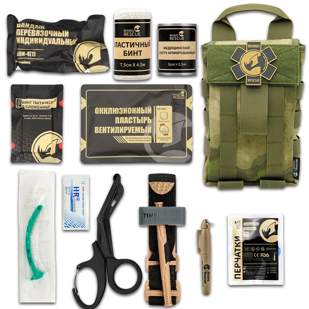 Аптечка тактическая Rhino Rescue IFAK Medical Pouch First Aid Kit QF-001M AT FG