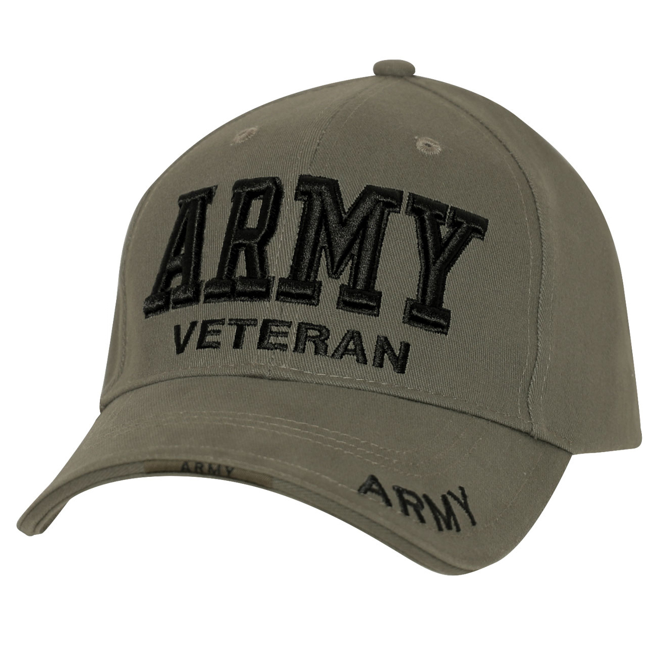 Бейсболка Rothco Deluxe Low Profile "Army Veteran" Cap Olive