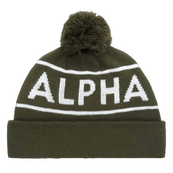 Шапка Alpha Industries Essential Pom Beanie Olive