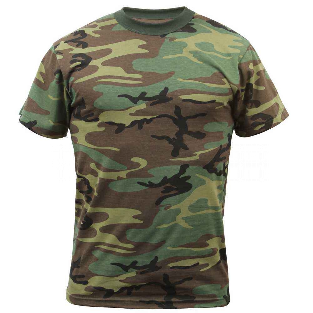 Футболка армейская Rothco Woodland Camo T-Shirt