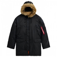 Куртка аляска Alpha Industries N-3B Slim Fit Black/Orange