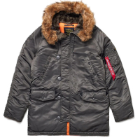 Куртка аляска Alpha Industries N-3B Slim Fit Rep Grey/Orange