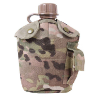 Фляга пластиковая Genuine G.I. Style 1л с чехлом Rothco MOLLE MultiCam