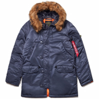 Куртка аляска Alpha Industries N-3B Slim Fit Rep Steel Blue