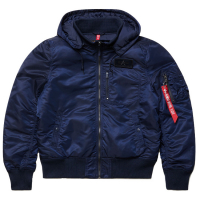 Куртка бомбер Alpha Industries MA-1 Hooded Rib Replica Blue
