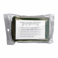 Одеяло спасательное Rothco Lightweight Survival Blanket - Оливковый / Серебристый