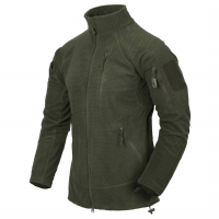 Толстовка флисовая Helikon-Tex Alpha Tactical Grid Fleece Olive